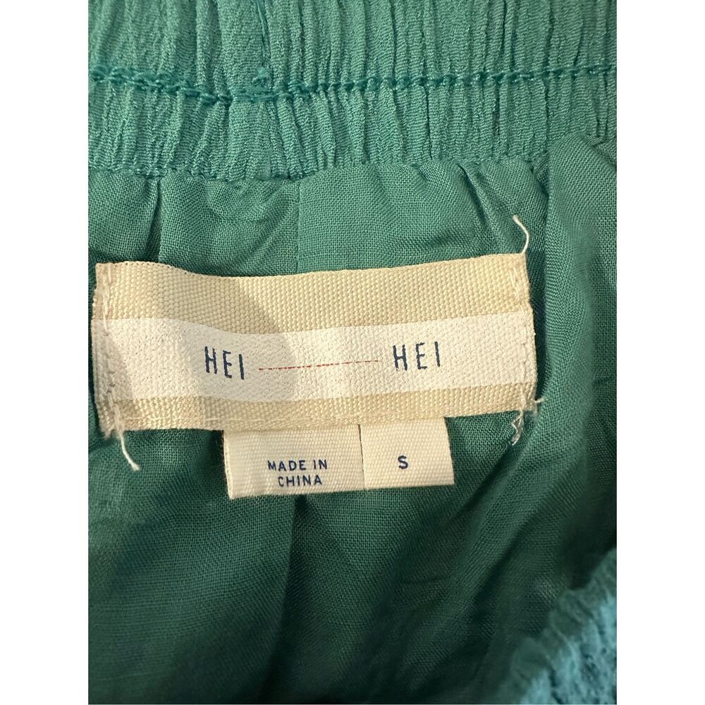 Hei Hei Anthropologie Isle Embroidered Green Shorts Size Small - Picture 6 of 7